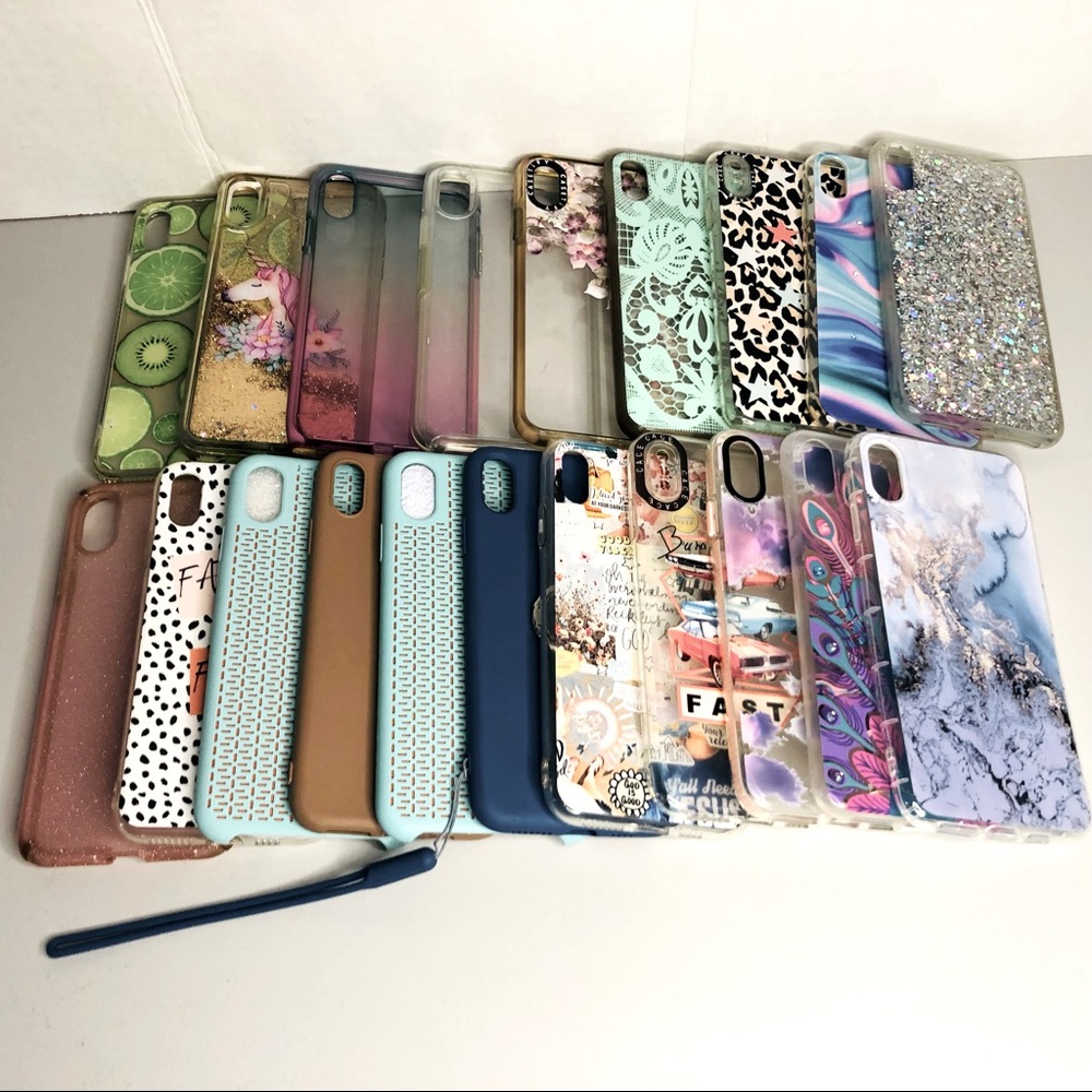 iPhone XS Max phone cases lot of 20 some new